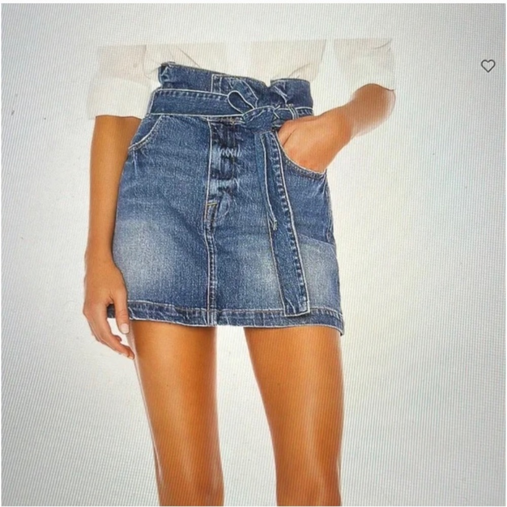SHOPBOP FRAME Belted Pleated Mini Skirt in Myrtle sz 31